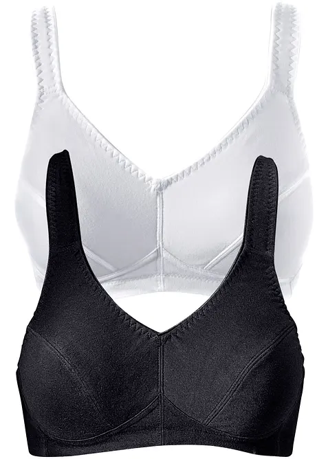 Podprsenka bez kostic (2 ks), s organickou bavlnou, bonprix