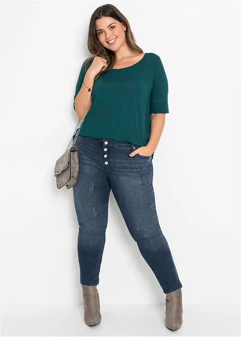 Tričko z jemné směsi s viskózou, bonprix