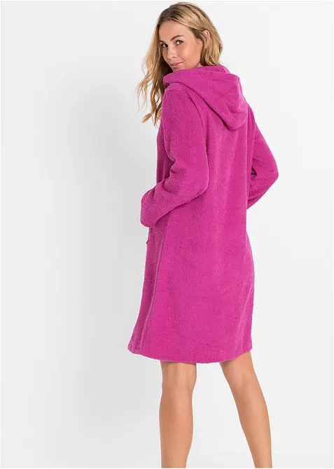 Froté župan z organické bavlny, se zipem, bonprix