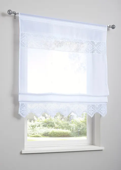 Řasicí roleta s háčkovaným lemem, bonprix