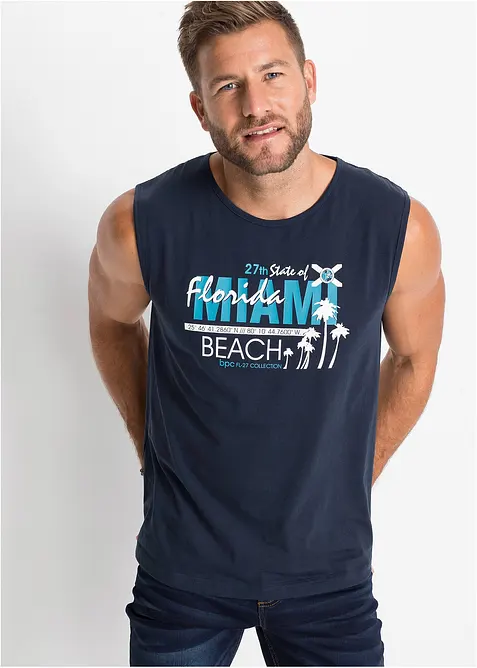 Triko bez rukávů, z čisté organické bavlny, bonprix