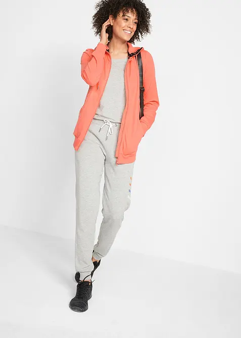 Mikina na zapínání s kapucí, dlouhý rukáv, bonprix