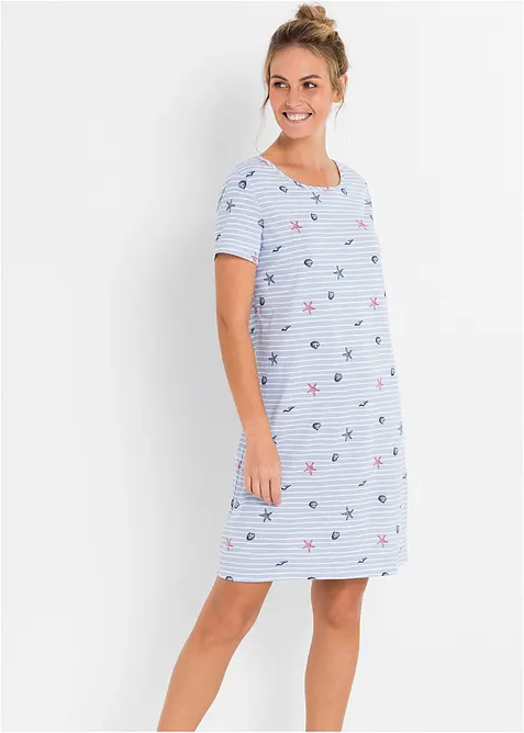 Kr&aacute;tk&aacute; nočn&iacute; ko&scaron;ile z čist&eacute; bavlny, bonprix