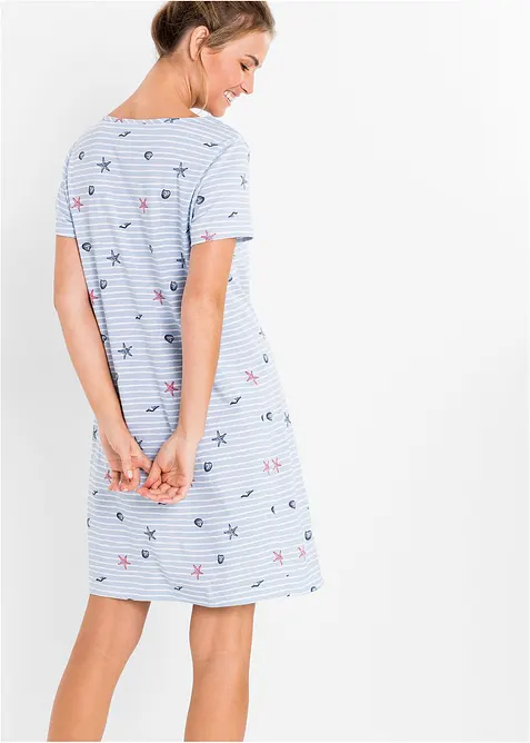 Kr&aacute;tk&aacute; nočn&iacute; ko&scaron;ile z čist&eacute; bavlny, bonprix