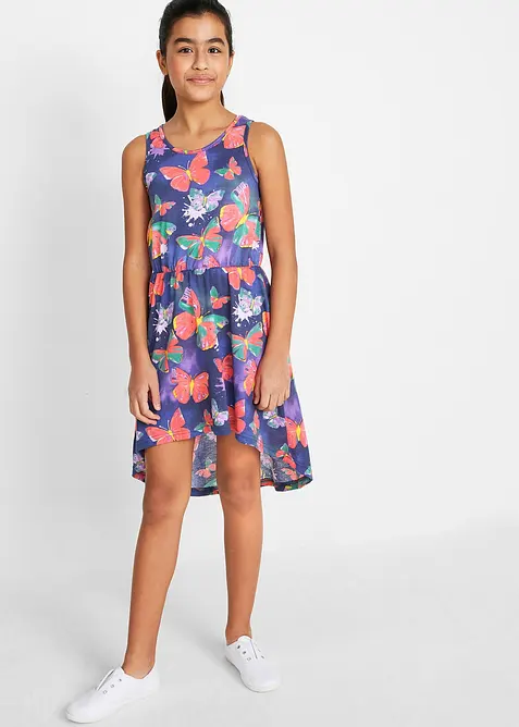 Žerzejové šaty s delším zadním okrajem, bonprix