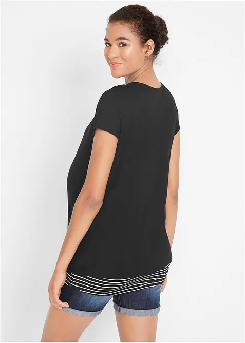 Těhotenské/kojicí tričko z viskózy 2v1, bonprix
