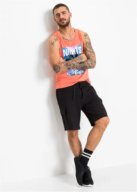 Teplákové cargo bermudy, bonprix