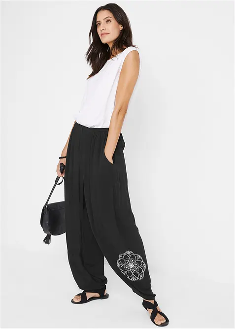 Harémové kalhoty z viskózy, bonprix