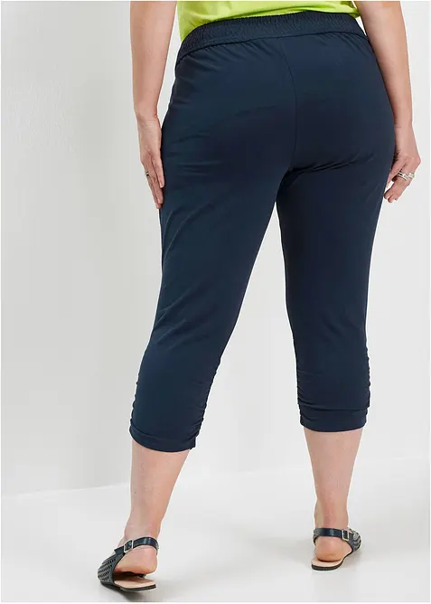 Žerzejov&eacute; kalhoty z bavlněn&eacute; směsi, bonprix