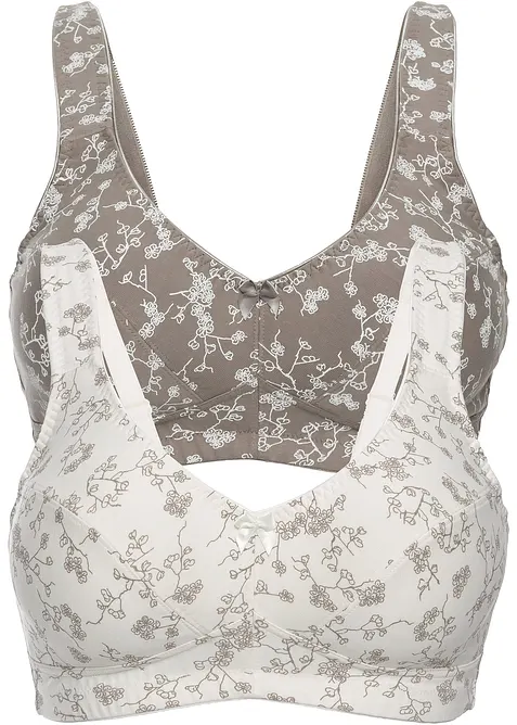 Podprsenka bez kostic, s organickou bavlnou  (2 ks v balení), bonprix