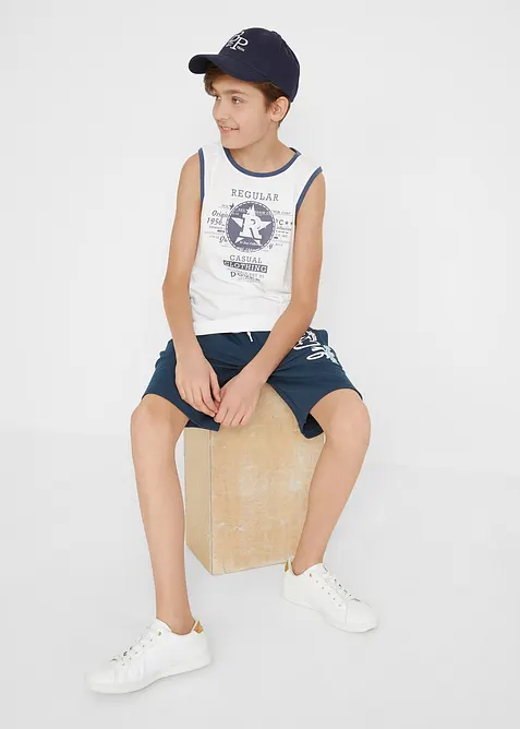 Teplákové bermudy z čisté organické bavlny, bonprix