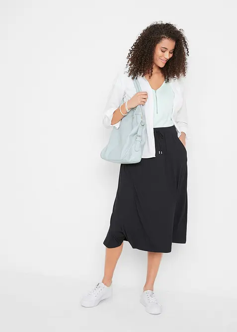 Žerzejov&aacute; sukně z bavlněn&eacute; směsi, bonprix