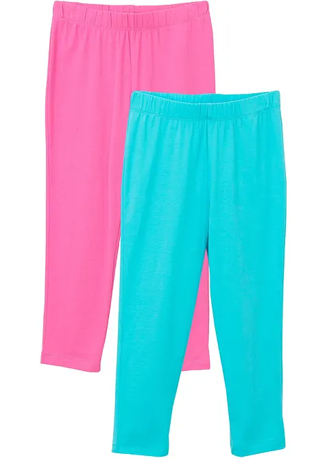 Capri legíny s elastickou směsí s organickou bavlnou (2 ks v balení), bonprix