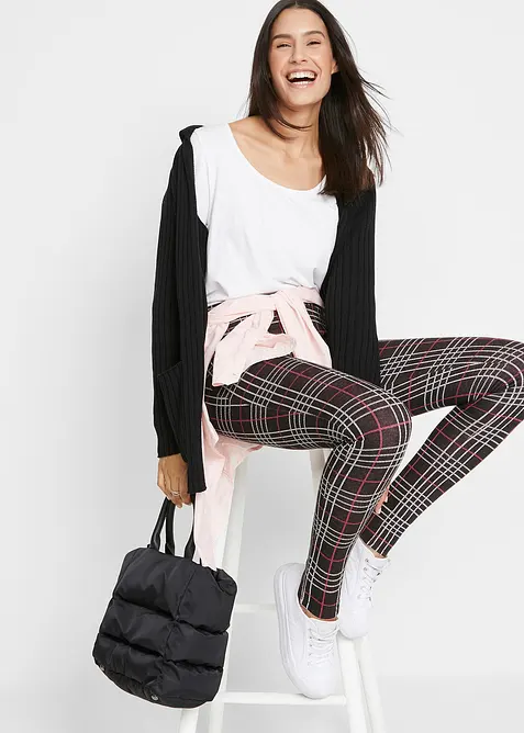 Pletený kabátek s kapucí, bonprix