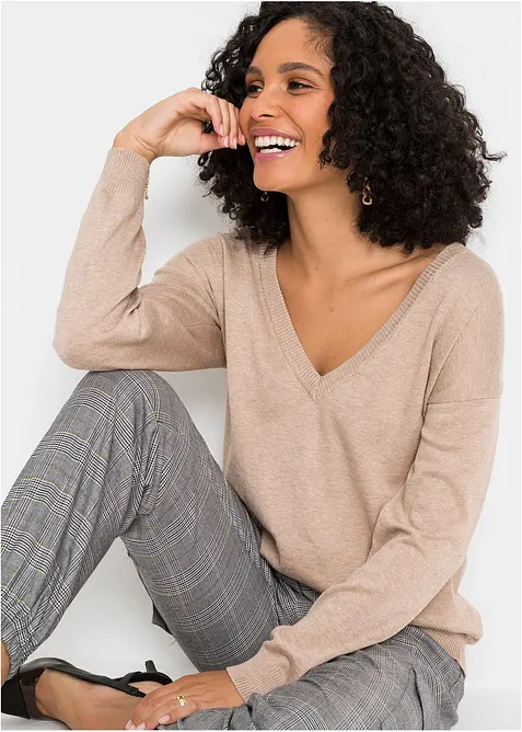 Oversize svetr ze směsi s visk&oacute;zou, bonprix