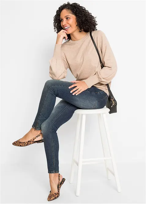 Svetr s balónovými rukávy, bonprix