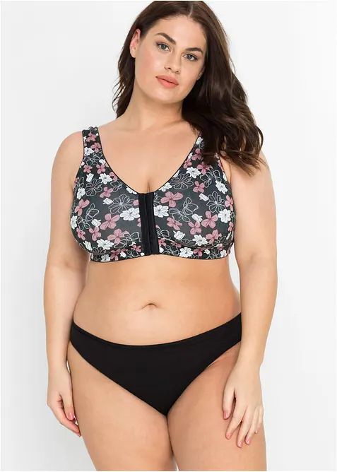 Podprsenka bez kostic se zap&iacute;n&aacute;n&iacute;m vpředu (2 ks), s obsahem bavlny, bonprix