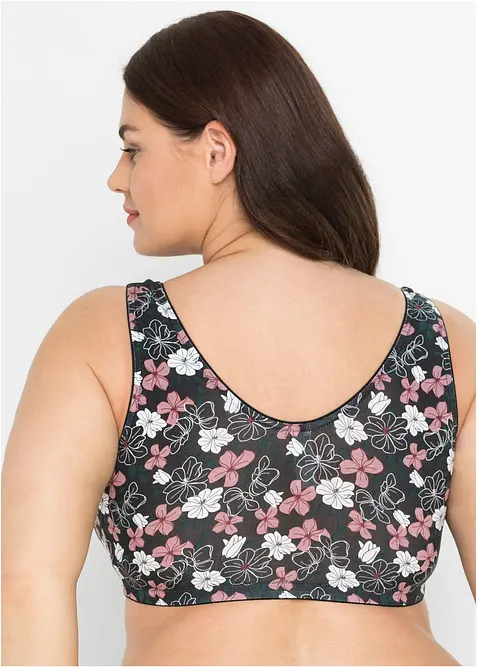 Podprsenka bez kostic se zapínáním vpředu (2 ks), s obsahem bavlny, bonprix