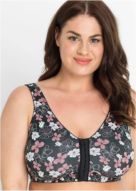 Podprsenka bez kostic se zapínáním vpředu (2 ks), s obsahem bavlny, bonprix