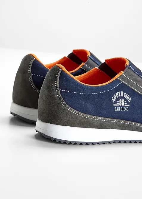 Boty bez zap&iacute;n&aacute;n&iacute;, z velurov&eacute; kůže, bonprix