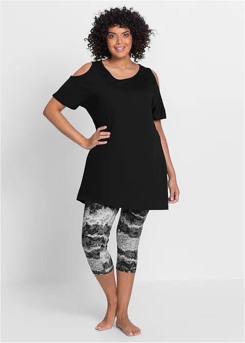 Capri pyžamo s krátkým rukávem, bonprix