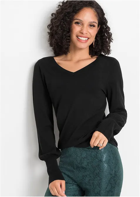 Svetr s bal&oacute;nov&yacute;mi ruk&aacute;vy, bonprix