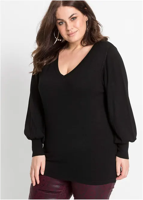 Svetr s bal&oacute;nov&yacute;mi ruk&aacute;vy, bonprix