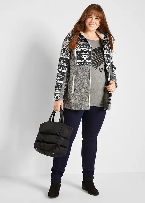 Těhotenská flísová bunda se vsadkou na nošení, bonprix