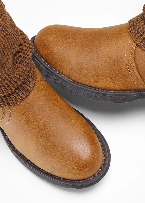 Kotníková obuv s pletenou vsadkou, bonprix