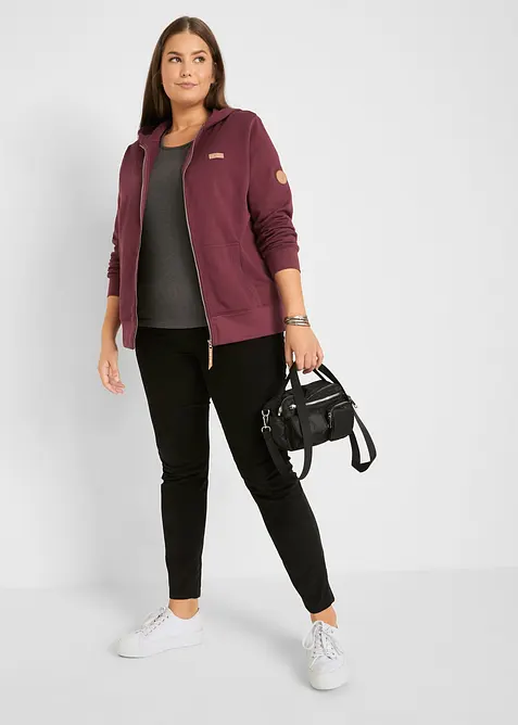 Mikina s kapuc&iacute;, z čist&eacute; bavlny, bonprix