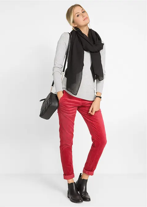 Svetr z jemn&eacute;ho &uacute;pletu s v&yacute;střihem do V, bonprix