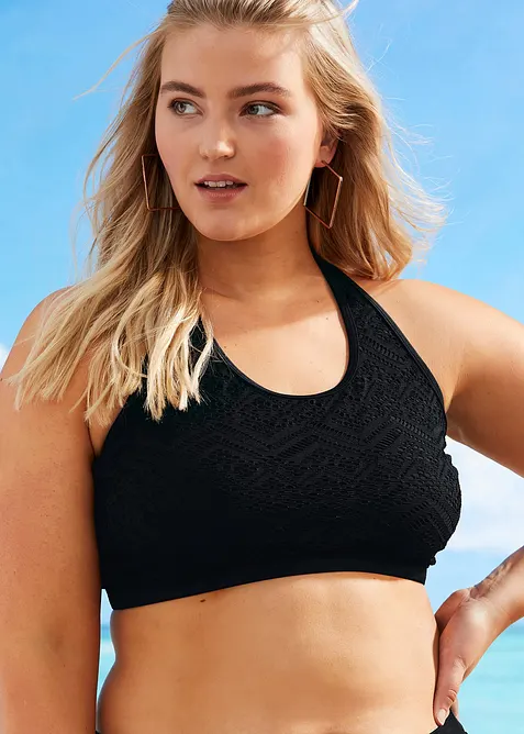 Bikinový podprsenkový top z krajky, bonprix