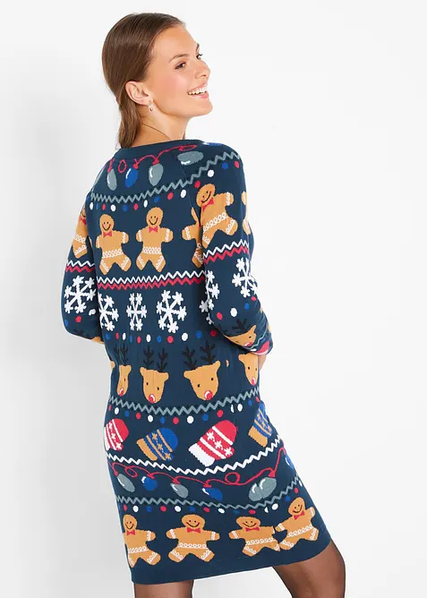 Pletené vánoční šaty, bonprix