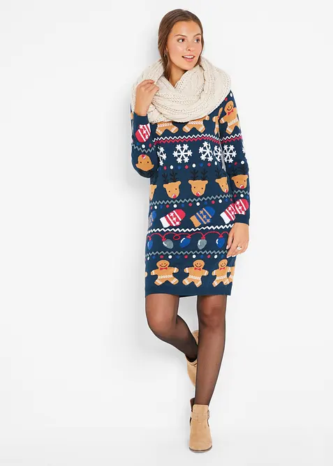 Pletené vánoční šaty, bonprix