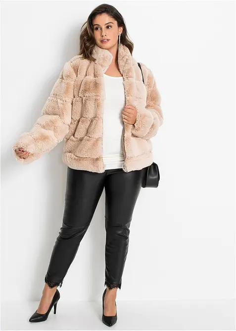 Bunda z umělé kožešiny, se zapínáním na zip, bonprix