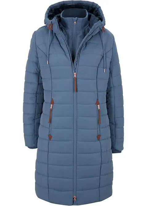 Prošívaný kabát, vzhled 2 v 1, bonprix