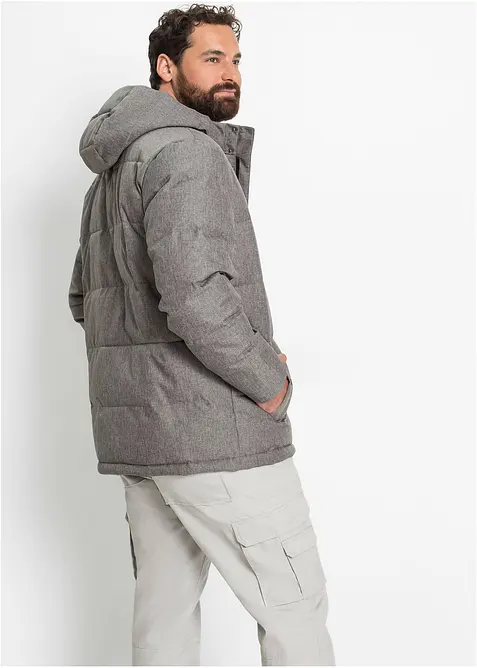 Prošívaná zimní bunda s kapucí, bonprix