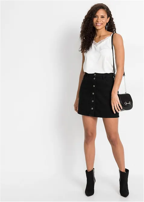 Strečová džínová sukně, bonprix