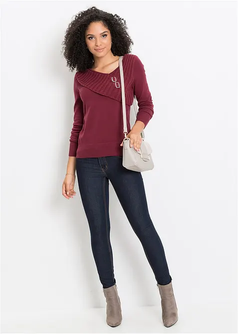 Svetr z jemné pleteniny z bavlněné směsi, bonprix