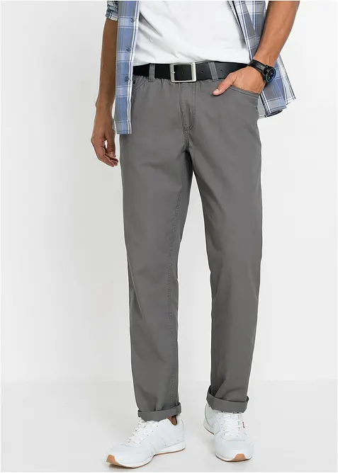 Kalhoty bez zapínání, s pohodlným pasem, Regular Fit, Straight (2 ks v balení), bonprix