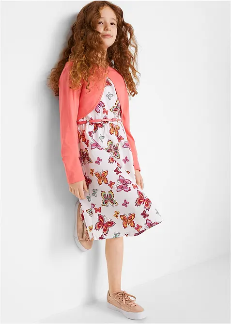 Šaty + pásek + bolerko (3dílná souprava), bonprix