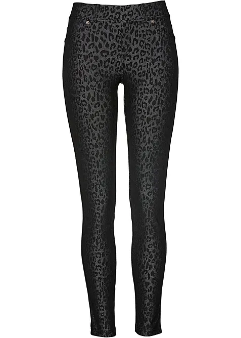 Jeggings s leopard&iacute;m potiskem, bonprix