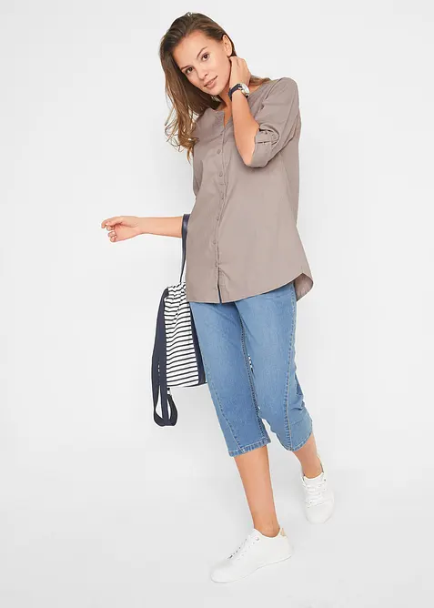 Halenka se lnem, 3/4 ruk&aacute;v, bonprix