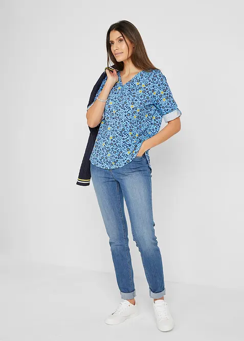 Jeg&iacute;ny s pohodln&yacute;m pasem, Mid Waist, bonprix