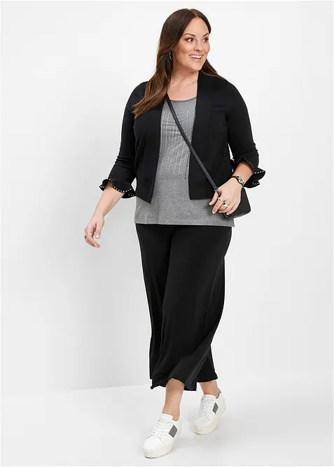 Žerzejov&eacute; kalhoty Culotte, bonprix