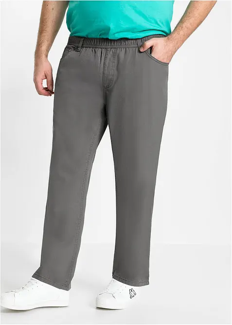 Kalhoty bez zapínání, s pohodlným pasem, Regular Fit, Straight (2 ks v balení), bonprix