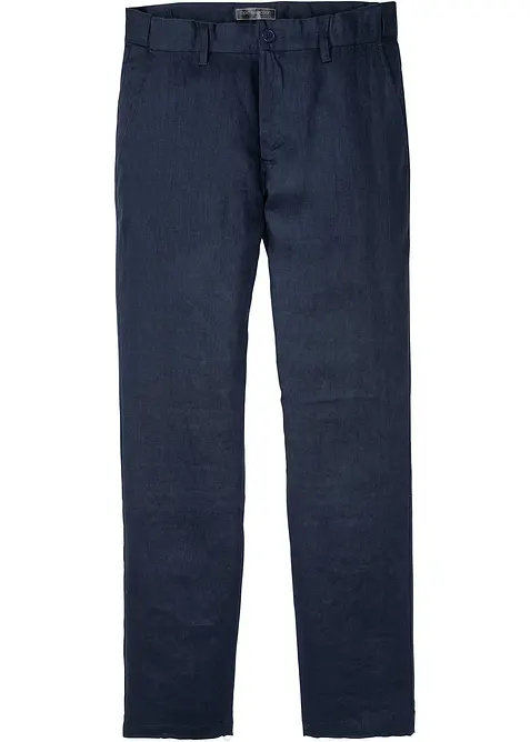 Chino kalhoty Regular Fit, Straight, z čistého lnu, bonprix