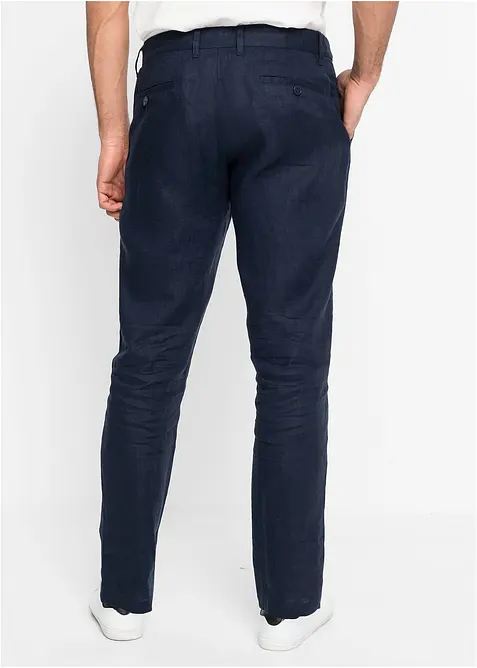 Chino kalhoty Regular Fit, Straight, z čistého lnu, bonprix