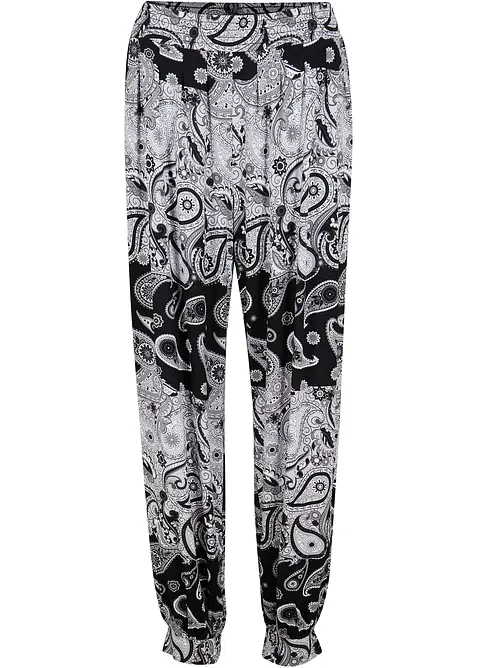 Žerzejov&eacute; har&eacute;mov&eacute; kalhoty ze spl&yacute;vav&eacute; směsi s visk&oacute;zou, bonprix