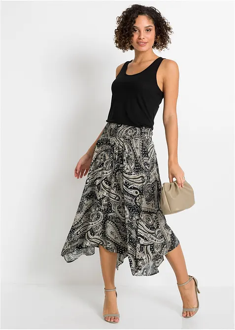 Sukně s asymetrickým okrajem, bonprix